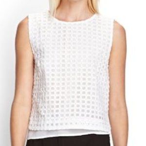 NWT- Woven Square Patterned Top